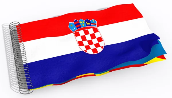 Bandiera con spirale Croazia — Foto Stock