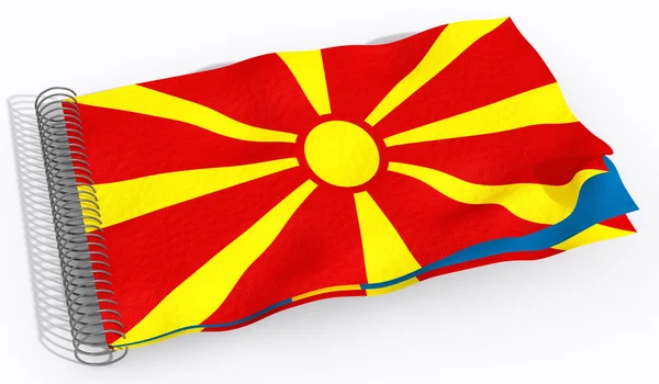 Flag with spiral Macedonia — Stock Photo, Image
