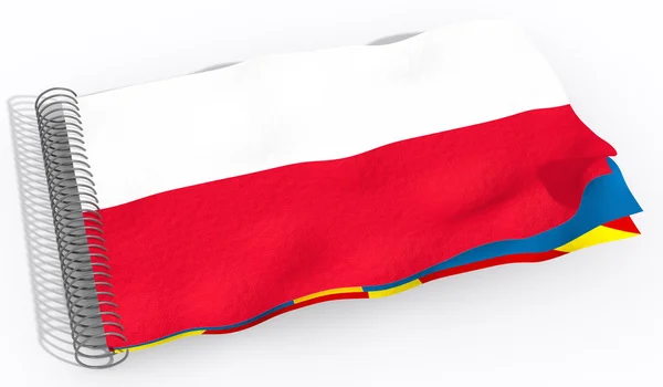 Sarmal Polonya ile bayrak — Stok fotoğraf