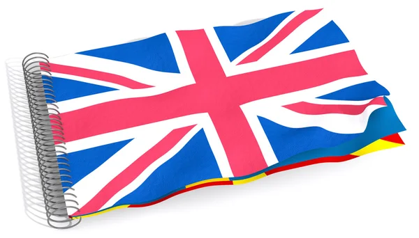 Bandera con espiral UK — Foto de Stock