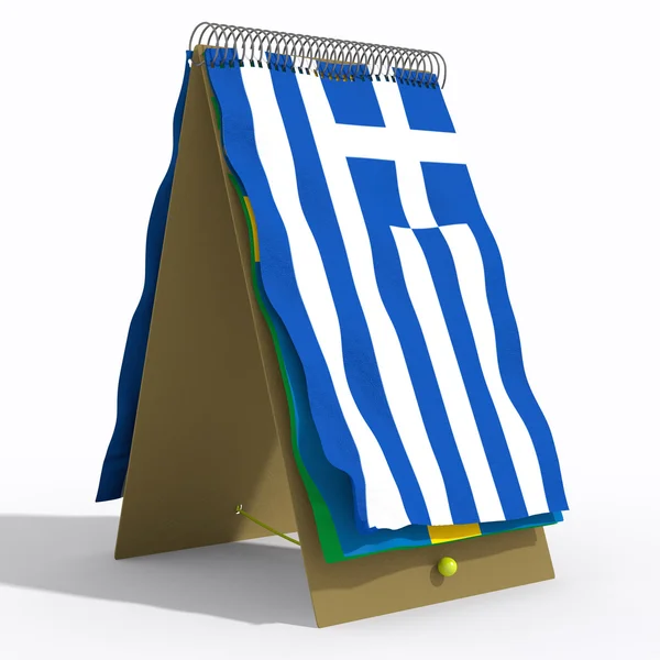 Flag with spiral Greece — Stock Photo, Image