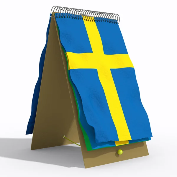 Flag with spiral Sweden — Stock Photo, Image