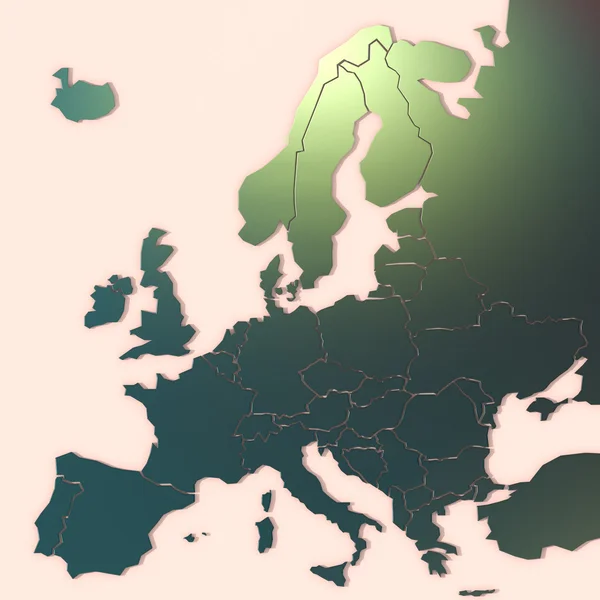 유럽 지도 3d 텍스처 — 스톡 사진