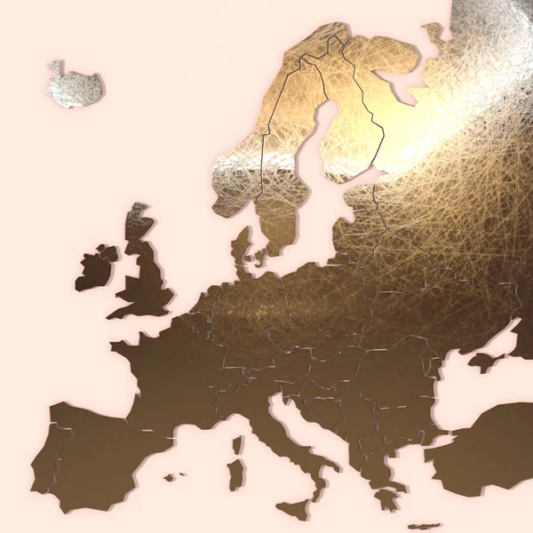 Mapa Europy 3d tekstury — Zdjęcie stockowe