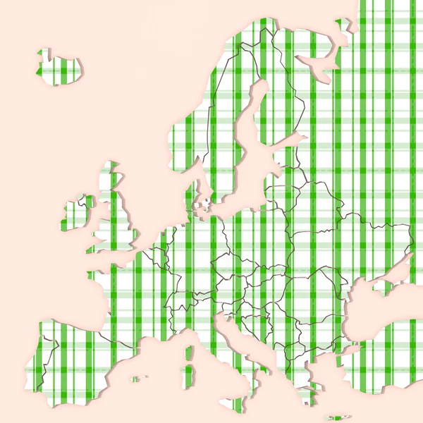Avrupa harita 3d doku ile — Stok fotoğraf