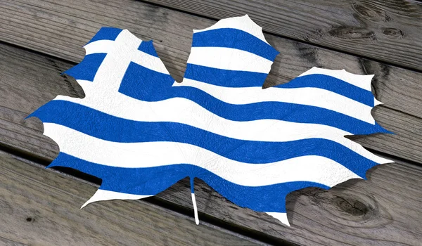 Leaf color flag Greece — Stock Photo, Image