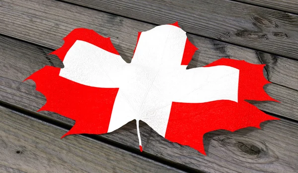 Linke Farbe Flagge Schweiz — Stockfoto