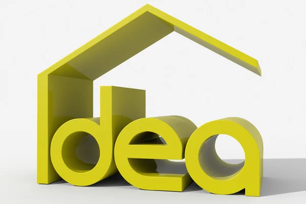 Logo 3D-Form mit Ideenbildung — Stockfoto