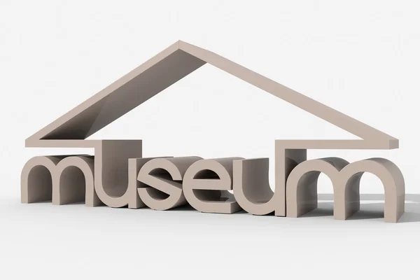 Logo Müze binası ile 3d şekil