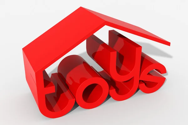 Logo forme 3D avec construction de jouets — Photo