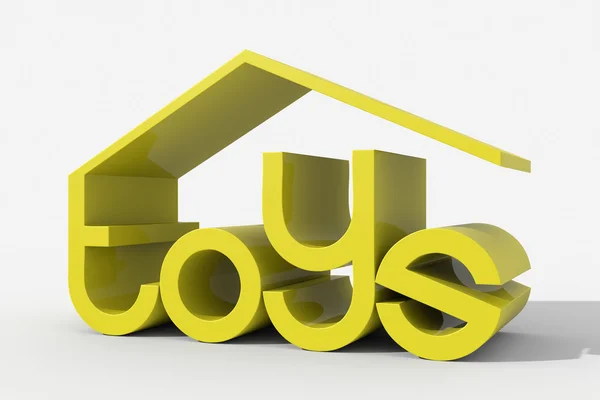 Logo forma 3D com construção de brinquedos — Fotografia de Stock