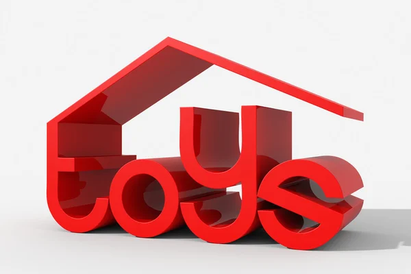 Logo 3D shape with toys building — Stock Photo, Image
