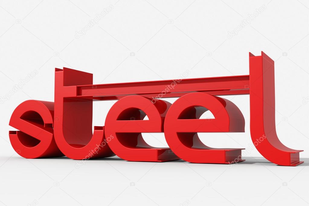 3D logo with steel beams — Stock Photo © albasu 72394779