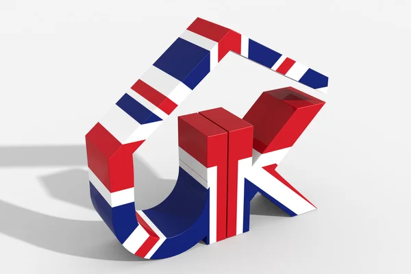 Logo 3D "Storbritannien" formad byggnad — Stockfoto