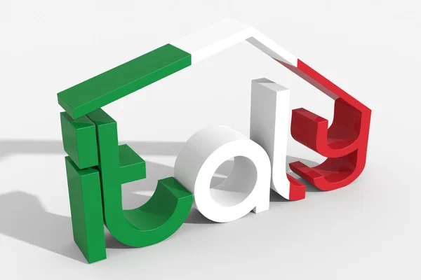 Logo 3d "İtalyan" şekilli bina — Stok fotoğraf