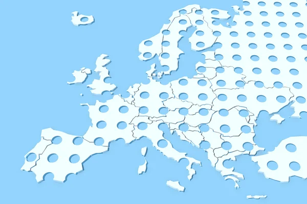 Europe 3D texture map — Stock Photo, Image