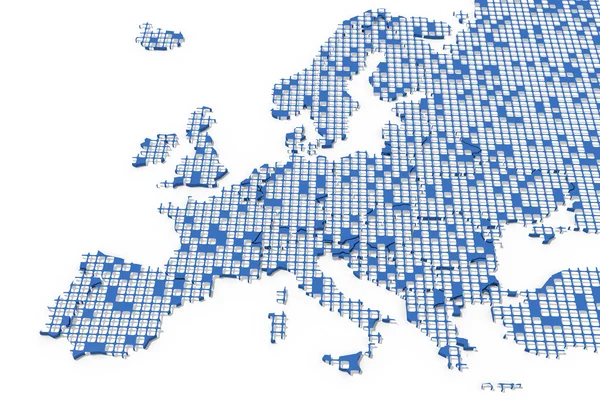 Europa Mapa de textura 3D — Fotografia de Stock