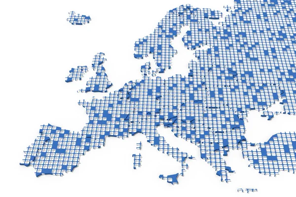 Europa 3d texturschema — Stockfoto