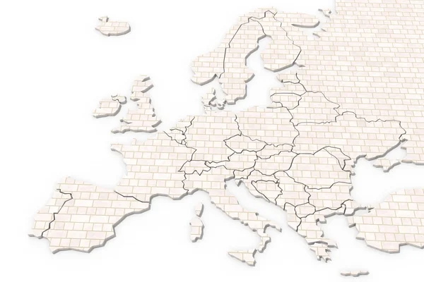 Europe 3D texture map — Stock Photo, Image