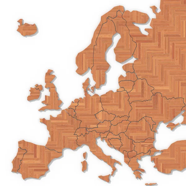 Mapa de textura de Europa 3D — Foto de Stock
