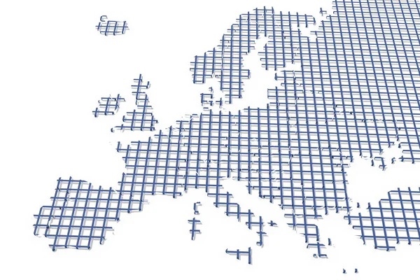 Mapa de textura de Europa 3D — Foto de Stock