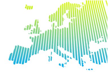 Europe çeşitli dokular ile 3d harita