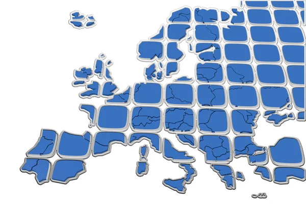 Mapa de Europa 3D con varias texturas —  Fotos de Stock