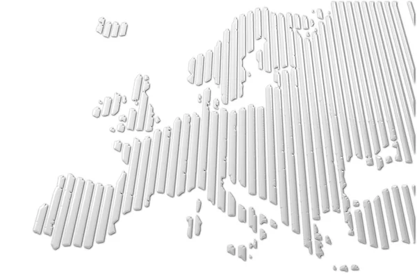 Europa mapa 3d z różnych tekstur — Zdjęcie stockowe