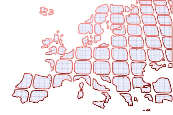Mapa de Europa 3D con varias texturas —  Fotos de Stock