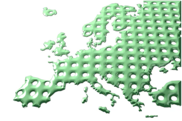 Europa mapa 3d z różnych tekstur — Zdjęcie stockowe