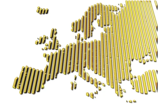 Europe çeşitli dokular ile 3d harita — Stok fotoğraf