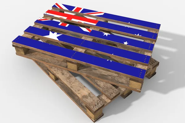 Palette 3D avec drapeau Australie — Photo