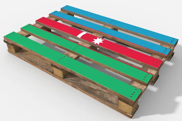 Palete 3D com bandeira Azerbaijão — Fotografia de Stock