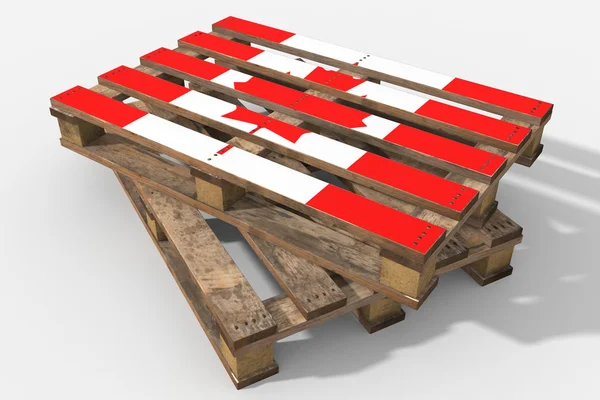 Pallet 3d met vlag Canada — Stockfoto