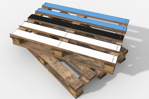 Pallet 3D con bandiera Estonia — Foto Stock