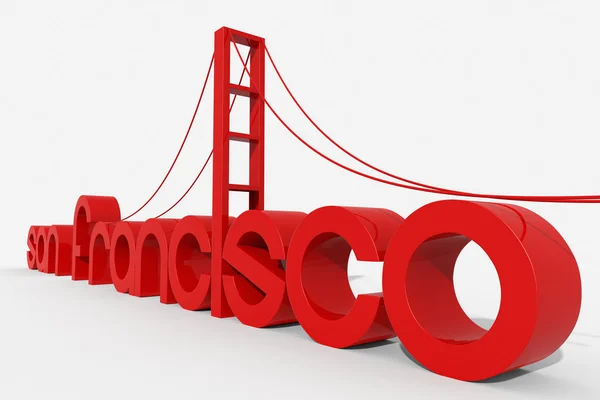 Logotipo 3d San Francisco — Fotografia de Stock