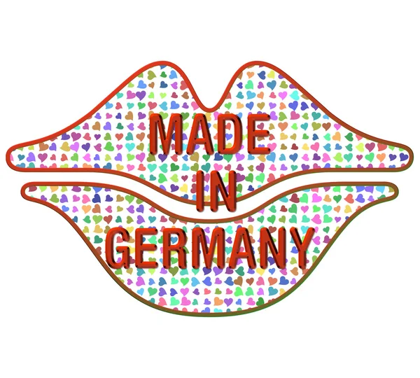 Tillverkad i Tyskland kiss — Stockfoto