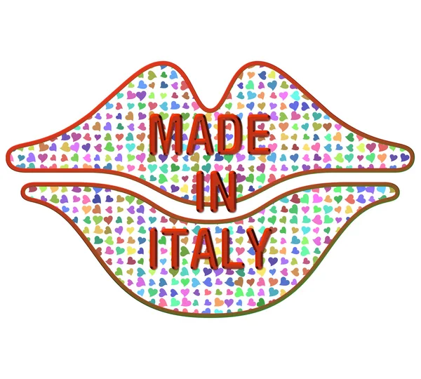 Made in  Italy kiss — Stock Photo, Image