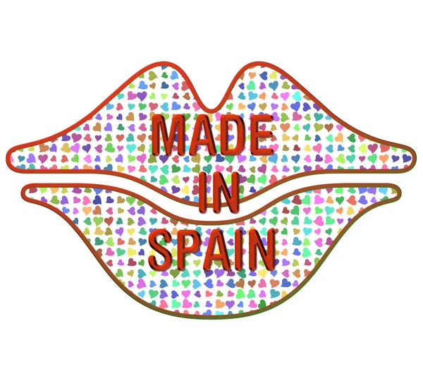 Made in Spain bacio — Foto Stock