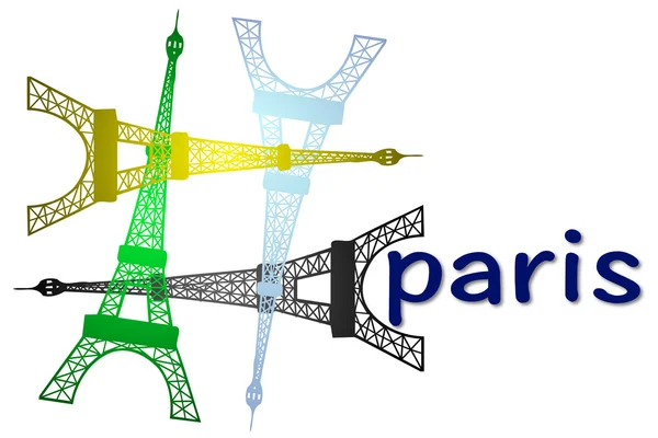 Hashtag París 3d — Foto de Stock