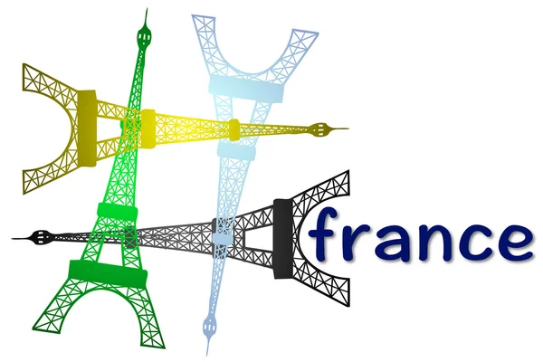 Hashtag frankreich 3d — Stockfoto