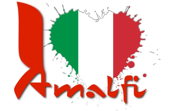 Eu amo Amalfi 4 — Fotografia de Stock