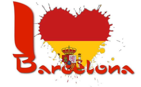 I love Barcelona 4v — Stock Photo, Image