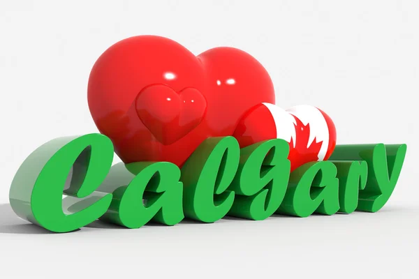 Я люблю Калгарі 3d — стокове фото
