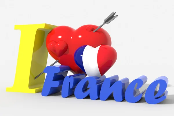 Jag älskar Frankrike — Stockfoto