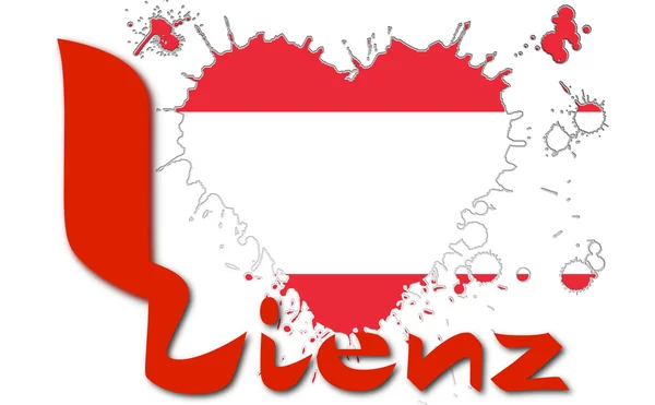Eu amo a Lienz. — Fotografia de Stock