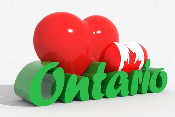 Я люблю Онтаріо 3d — стокове фото