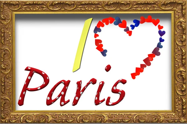 Jag älskar Paris 1 — Stockfoto