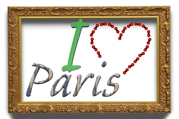 Eu amo Paris 2 — Fotografia de Stock