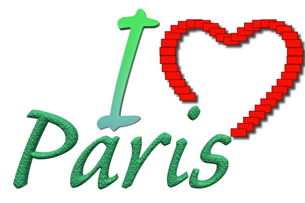 Jag älskar Paris 6 — Stockfoto